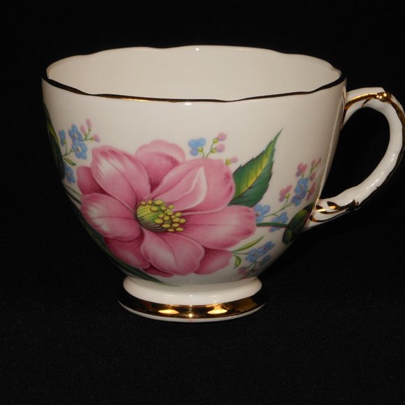 vintage fine bone china tea cup & saucer set. DELPHINE - Picture 5 of 9